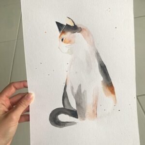 Chat (1 seul exemplaire disponible) - Format A4