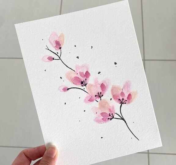 Aquarelle : thème floral