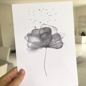 Aquarelle : sombre fleur