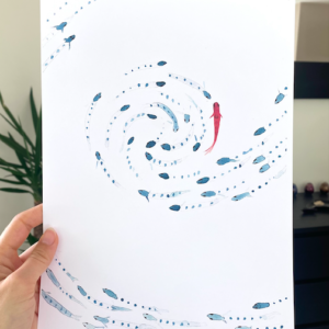 Aquarelle : spirale aquatique