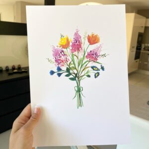 Bouquet coloré - Format A4